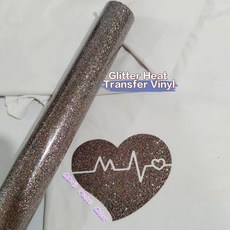 글리터 열전사 비닐 HTV DIY 의류 셔츠용 고탄성 데코 필름 플렉스 포일 플로터, [00] 11.8inx3ft, GLI013