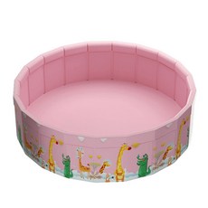 免充氣圓形折疊游泳池 1.6米 加贈豪華戲水組 玩沙池 兒童戲水池 摺疊泳池 家庭水池 儲水桶, 粉色, 1個