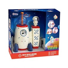 Fair Star DIY氣球太空火箭玩具組 兒童益智手工製作 激發創意想像, 如圖, 1套