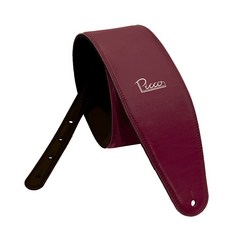 Picco 皮革手工背帶 吉他/貝斯通用 4吋寬版 深棕奶油 Dark Brown, 酒紅黑, 1個