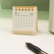 2026 무지 작은 26년 미니 달력 탁상달력ssnn06012118_iiwfwf, 블랙