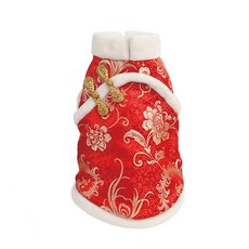 格森 寵物節日拜年服, 紅,S, 1個