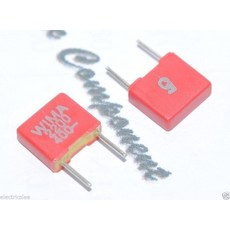 德國WIMA FKS2 2200P (2200PF 2.2nF) 400V 5% 腳距:5mm 金屬膜電容器 x1個, 1個