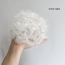 민들레 조화 홀씨 가지 화이트 장식 줄기 인테리어, 미들 크기의 화이트 꽃송이