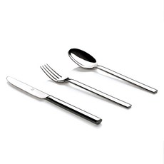HUOHOU 스테인리스 스틸 양식커트러리세트, 나이프22.5cm+포크19.4cm+스푼19.9cm, 실버, 1개