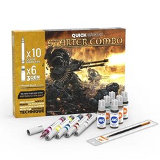 AK Q-MASTER 10支 Quick Markers + 6罐 3Gen 壓克力顏料 組合包, 1個