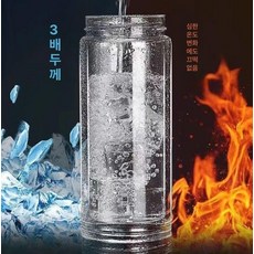 유리텀블러 강화유리 이중유리컵 내구성 티컵, 402ml 컵 본체 뚜껑없음, 402ml 컵 본체 뚜껑없음, 1개, 1L