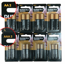 듀라셀 AA 8EA + AAA 8EA 오리지널 알카라인 건전지 2개입 20카드 오래가는 건전지, 16개, 1세트