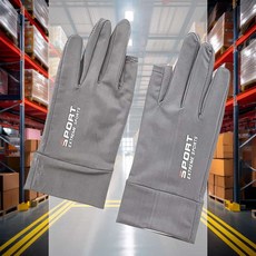 쿨장갑 투핑거 회색 운전 소품 스마트폰터치 산악 여름 등산