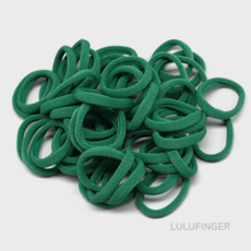 [룰루핑거] 고무줄 초록 약 4cm (50개입), 없음