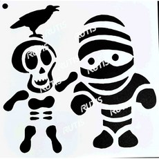 ST-CU1-0295 造型模板 (Stencil) 蝶古巴特 DIY 鏤空模板 塗鴉繪畫模板, 1個