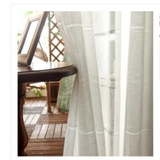 자바라커튼 코튼 린넨 중공 tulle 침실 용 창 거실 Sheer 블라인드 맞춤형