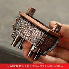 寶鼎 心經香爐 淨香爐 供佛香爐 神明爐 方鼎 香薰爐, 1個, 古銅色心經寶鼎爐
