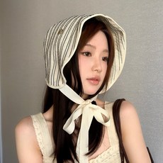 HALOPICK 여성 스트라이프 오버챙 가벼운 버킷햇 여름 데일리 자외선차단 모자