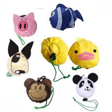 포켓 미니 장바구니 키링 휴대용 에코백 접이식 시장가방 마트 가방, 1개, 종류_물고기