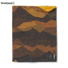 Smartwool 美麗諾羊毛運動脖圍面罩 山脈圖案 保暖透氣 多功能, 山景炭灰, 1個