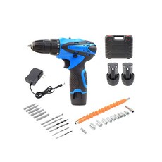 多功能電鑽 電動工具組 家用手電鑽 起子機, 1個, 【電鑽】+電池*2+全套配備贈送