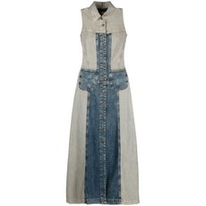 디젤 디어리스 패널 데님 드레스