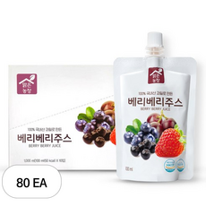 맑은농장 베리베리주스, 100ml, 80개