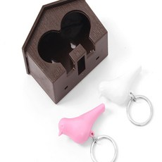 레보 버드 열쇠고리 브라운 가방키링