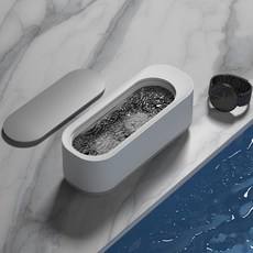 PS樂【J3234】超音波清洗機，洗眼鏡機，震動清洗機，360度清潔，超聲波清洗機，眼鏡盒全自動清洗, 1個, 白色-常規