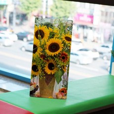 id799-폼아크릴액자18CmX38Cm_금전운상승해바라기꽃병