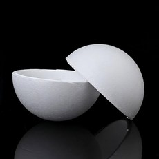 크리스마스 폴리스티렌 스티로폼 폼 장식 공예 반구형 빈 수제 파티 속이 DIY 액세서리, 1Pcs, 20cm