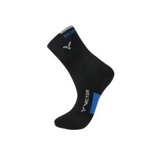 五羽倫比 VICTOR C-5087 運動襪 中筒 止滑 羽球襪 厚底 L號, 1個, C-5087 C 黑