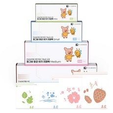 피그비 항균아기지퍼백 투명 기본4종 패키지, 1세트
