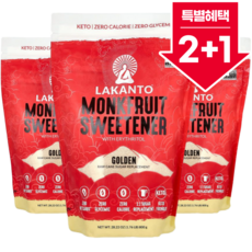 [2+1] 라칸토 Lakanto 몽크프루트 스위트너 에리스리톨 포함 감미료 골든 800g / 해외직구 미국정품, 3개