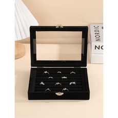 덮여 목걸이 반지 보석 주최자와 1PC 저장 상자 디스플레이