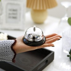 플라라 테이블 벨 호출 카운터벨 할리갈리 종 탁상벨 소형, 1개, 실버