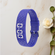 자칠 진동 알람 스포츠 충전식 손목 시계수면측정W5VP, 1개, 블루