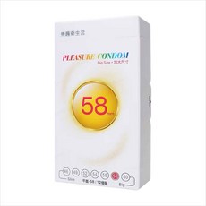 樂趣 Pleasure 加大衛生套 58mm, 1個, 12個裝