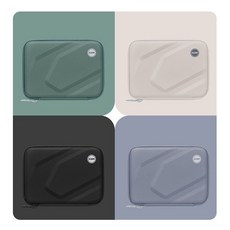 브라이트랩 브라이트랩 파스텔 컬러 외장하드케이스 지퍼형 다용도 외장하드파우치, 퍼플, 1개