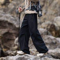 三防沖鋒軟殼褲 男款秋冬季新款 戶外防風防水工裝登山運動長褲