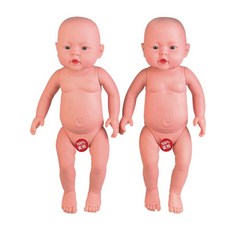 신생아모형 베이비 인형 간호 아기 실리콘 실습 아기인형, 51cm, 51cm 여아 (옷 없음), 1개