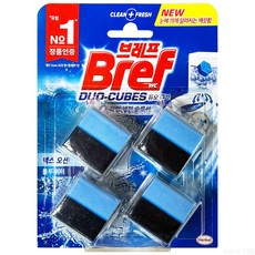 브레프 듀오 큐브 블루 변기세정제 4p, 200g, 1개