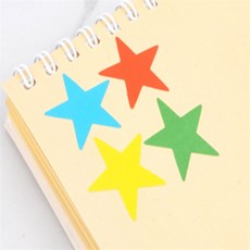 담아담아샵 별모양 스티커 1장 6P 12P 24P 별모양스티커, 6P - 레드