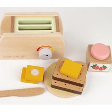 12개월 영유아 스스로 준비하는 토스트세트 아기주방 아이방꾸미기 장난감, 1개