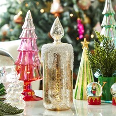 모던하우스 라이팅 글라스 골드 비즈 캔들 L 24cm, 1개