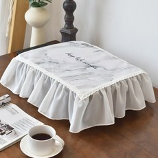 프린터기 먼지 덮개 레이스 커버 복사기 보호 덮개 천, 길이 38폭 35높이 18cm, 대리석