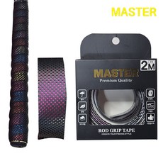마스터피싱 로드그립 테이프 2M 열수축튜브 낚시대 손잡이 수축고무, 2개, 레인보우블랙