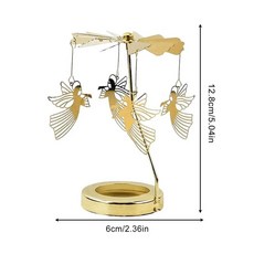 금속 회전 캔들 홀더 크리스마스 눈송이 엘크 저녁 파티 웨딩 장식 선물, 1 pc Silver, 1개