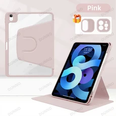 360 ° 회전 iPad 케이스 2024 Air 11 13 M2 Pro M4 4 5 10.9 7/8/9/10 세대 미니 6 태블릿 스탠드 커버, 05 Pro 11 2nd 3rd 4th, 01 pink