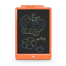 호이지보드 10인치 컬러 LCD 전자메모보드 메모패드 전자노트, 오렌지, 컬러글씨