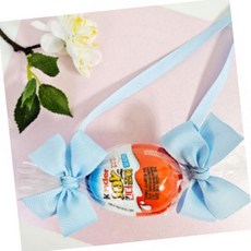 캔디 목걸이 사탕 꽃다발 발표회 졸업식 재롱잔치 학예회 선물 포장 리본 장식 어린이 간식 축하 용품, 킨더조이 1개_핑크