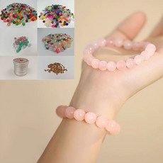 비즈 비즈공예 부자재 모음 구슬 팔찌 우레탄실 유리 비즈공예 onl+688vc, 추가 상품_3mm 연결 비즈 100p