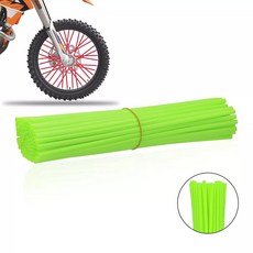 72Pcs 오토바이 휠 스포크 프로텍터 랩 림 스킨 트림 커버 파이프 모토 크로스 자전거 쿨 액세서리 11, Fluorescent