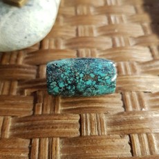 原礦高瓷藍網花大桶珠